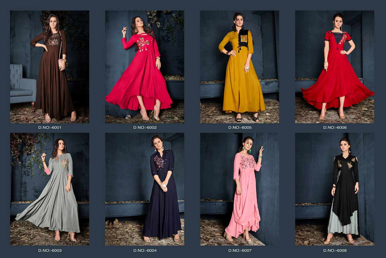Gulnaz Vol-1 Vardan Designer Long Kurta Gulnaz Vol-1 Vardan Designer Long Kurta